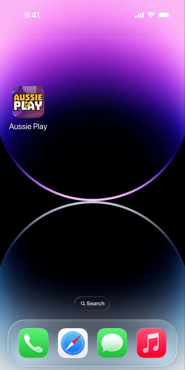 Open the installed Aussie Play App and sign in to play.