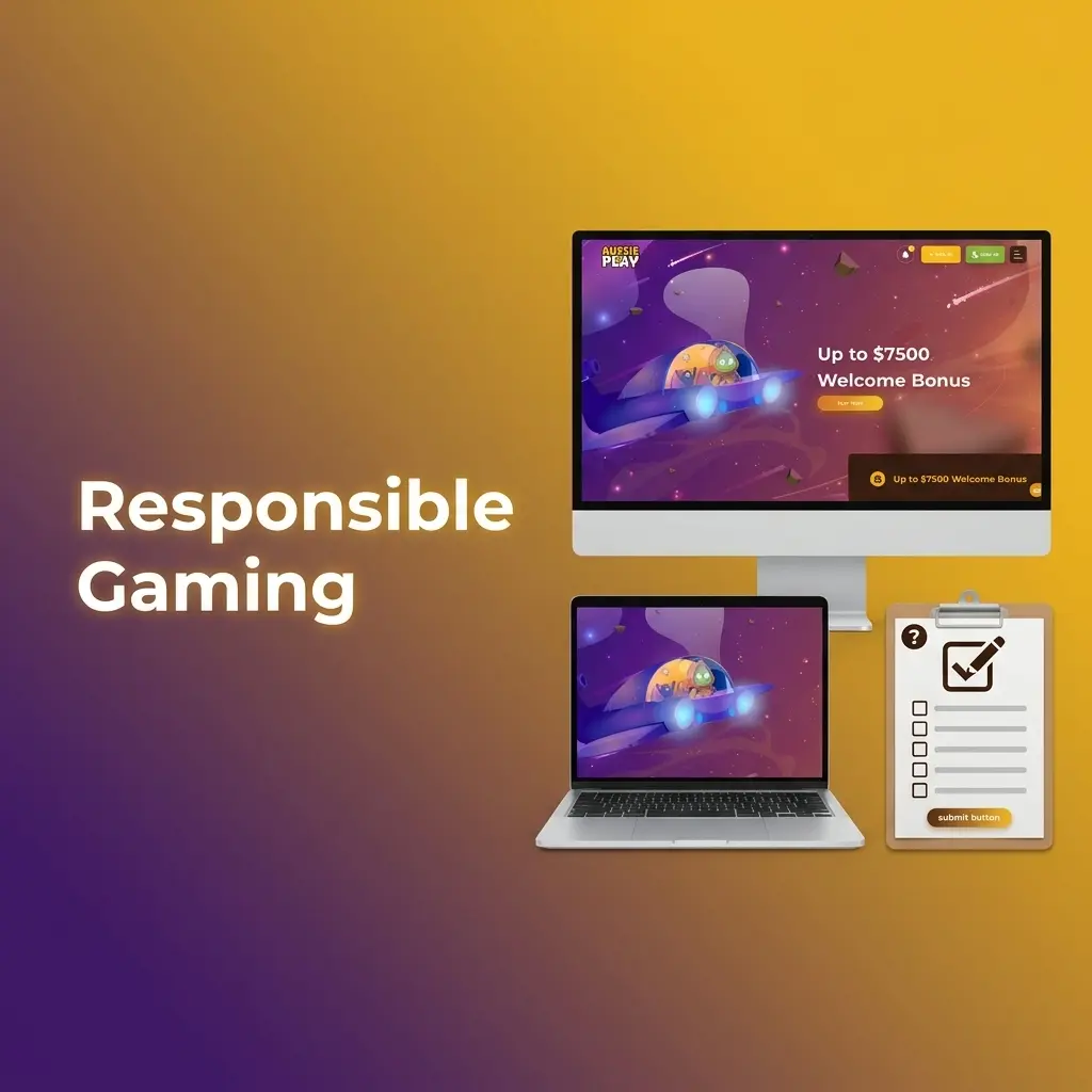 Aussie Play Casino responsible gaming tools including deposit limits, self-exclusion, and support resources for Australian players