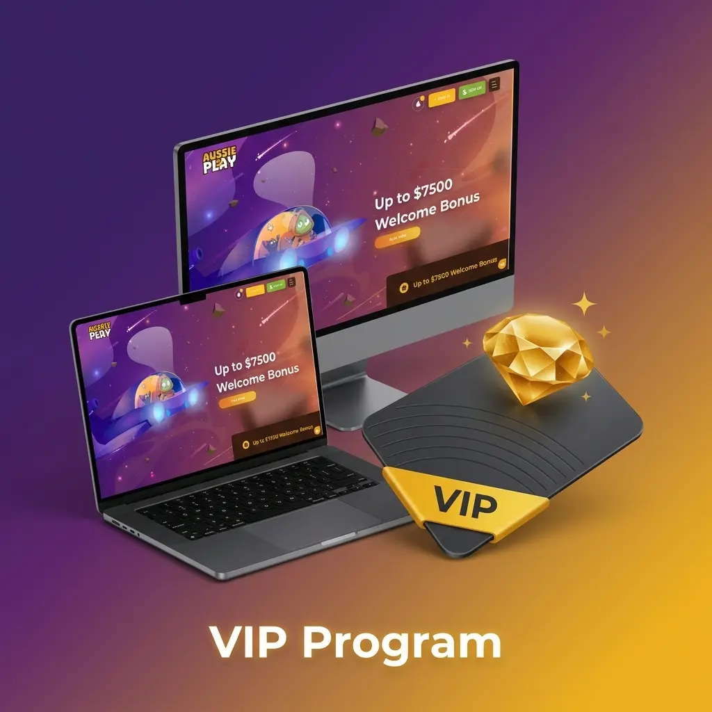 Aussie Play Casino VIP loyalty program tiers with exclusive rewards, cashback, fast withdrawals, and dedicated account management
