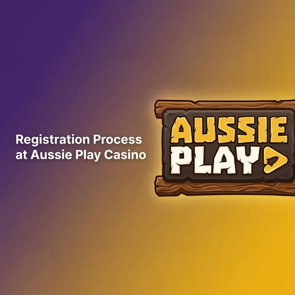 Step-by-step registration process at Aussie Play Casino showing account creation, email verification, and first deposit steps